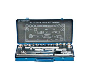Juego de llaves y tubos 24 piezas Robust
