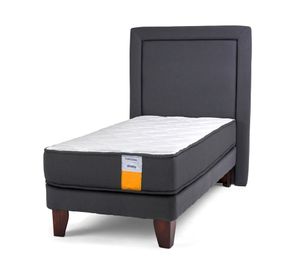 Cama europea funcional 1.5 plazas x 190 cm + respaldo