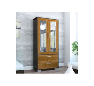 Vitrina + arrimo + mesa de centro Classic caramelo/wengue TuHome