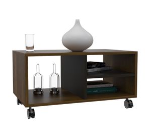 Vitrina + mesa de centro Classic caramelo/wengue TuHome