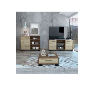 Rack TV 50'' + buffet + mesa de centro Marsella gales/duna TuHome