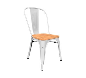 Silla Tolix blanco/natural Form Design