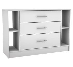 Cómoda 3 cajones Rigel melamina blanco claro