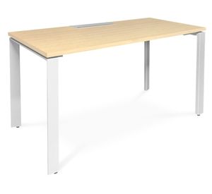 Escritorio 140x60 cm Space blanco/café