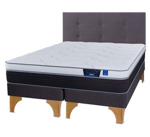 Cama europea 2 plazas Nexus base dividida + respaldo Royal grafito
