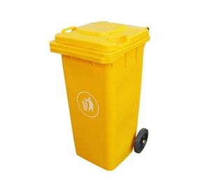 Basurero 120 litros amarillo