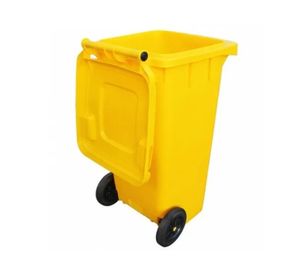 Basurero 120 litros amarillo