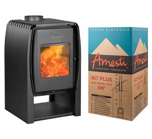 Estufa a leña Nordic 360 9 kW + kit Plus 6"