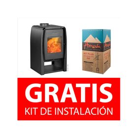 Estufa a leña Nordic 360 9 kW + kit Plus 6"