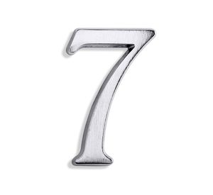 Número 7 7 cm níquel satinado Poli