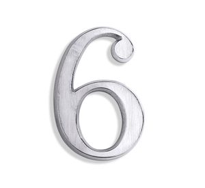 Número 6 7 cm níquel satinado Poli