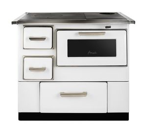 Cocina a leña Angelina blanco + kit de Instalación