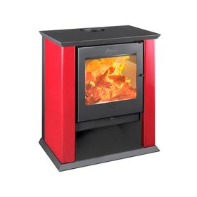 Estufa a leña Classic 500 13kW rojo + kit Instalación