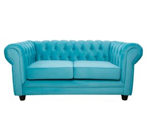 Sofá 2 cuerpos Chesterfield felpa