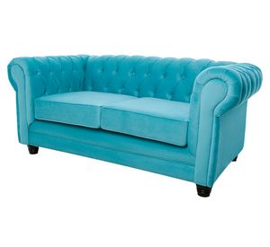 Sofá 2 cuerpos Chesterfield felpa