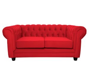 Sofá 2 cuerpos Chesterfield felpa