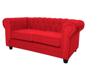 Sofá 2 cuerpos Chesterfield felpa