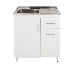 Kit mueble lavaplatos 80x50 cm derecho PD80 blanco