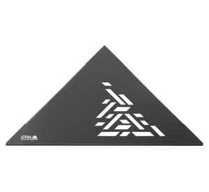 Repisa esquinero Triangular abstracto 23x23x32.8 cm negro mate