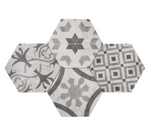Gres Porcelanato 20x23 cm 1 m2 Hexagon gris