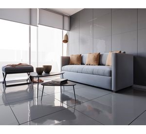 Porcelanato técnico Plain grey pulido 60x60 cm 1.44 m2