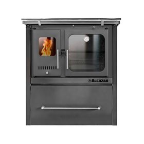 Cocina leña combustión lenta europea M80 Gris