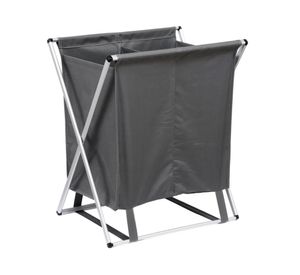 Canasto organizador lavandería CDX998 gris 58x34x47 cm