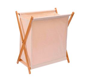 Cesto plegable para ropa CFX221 beige 60x26x52 cm