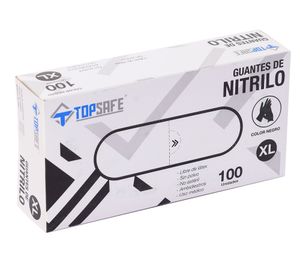 Guante nitrilo 3.5 g 100 unidades negro