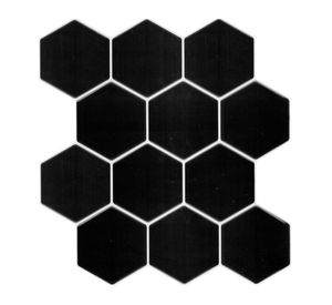 Cerámico Wallsticker Hexágono 1659-1 negro 25.4x25.4 cm 0.07 m2