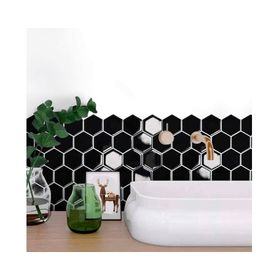 Cerámico Wallsticker Hexágono 1659-1 negro 25.4x25.4 cm 0.07 m2