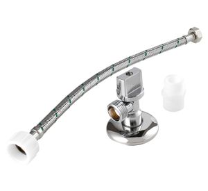 Llave angular y flexible 1/2" cromado