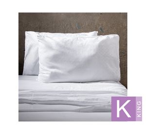 Juego de sábanas king microfibra Textura blanco