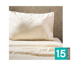 Juego de sábanas 1.5 plazas microfibra Textura beige