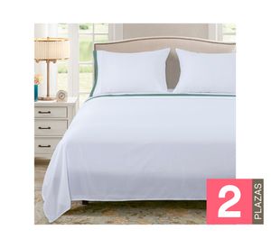 Juego de sábanas 2 plazas microfibra Guarda verde