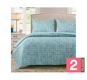 Quilt Reversible verde 2 plazas