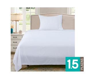 Juego de sábanas 1.5 plazas microfibra Guarda blanco