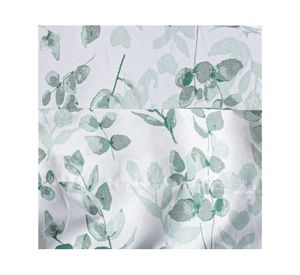 Juego de sábanas 1.5 plazas microfibra Estampadas Hojas verde