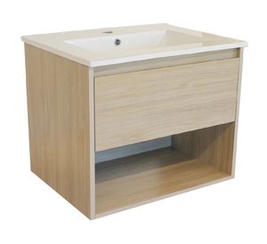 Mueble vanitorio Zoe Acacia 70 cm + cubierta