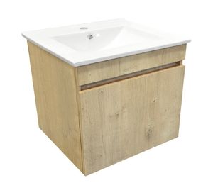 Mueble vanitorio Moyen Nogal 50 cm + cubierta