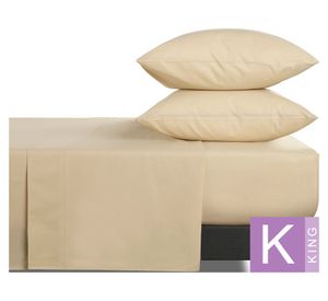 Juego de sábanas King 180 hilos Lisas taupe