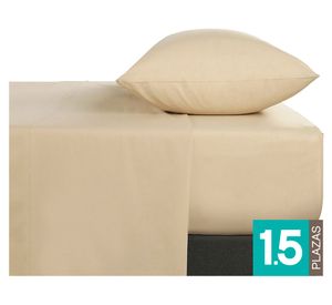 Juego de sábanas 1.5 plazas 144 hilos Lisas taupe