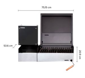 Parrilla carbón Leñero 250 + Block 500 charcoal