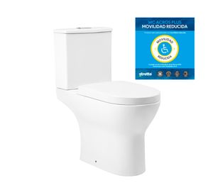 WC one piece piso 30 cm Acros plus blanco + fijación y asiento