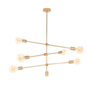 Lámpara colgar 6L E27 Orbit II bronce Form Design