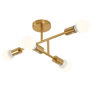 Lámpara de techo 4L E27 Lexie bronce