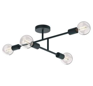 Lámpara de techo 4L E27 Lexie negro