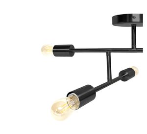 Lámpara de techo 4L E27 Lexie negro