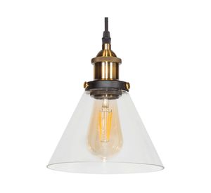 Lámpara colgante 40 W E27 luz cálida retro transparente