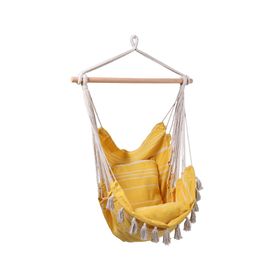 Hamaca flecos mostaza Outzen